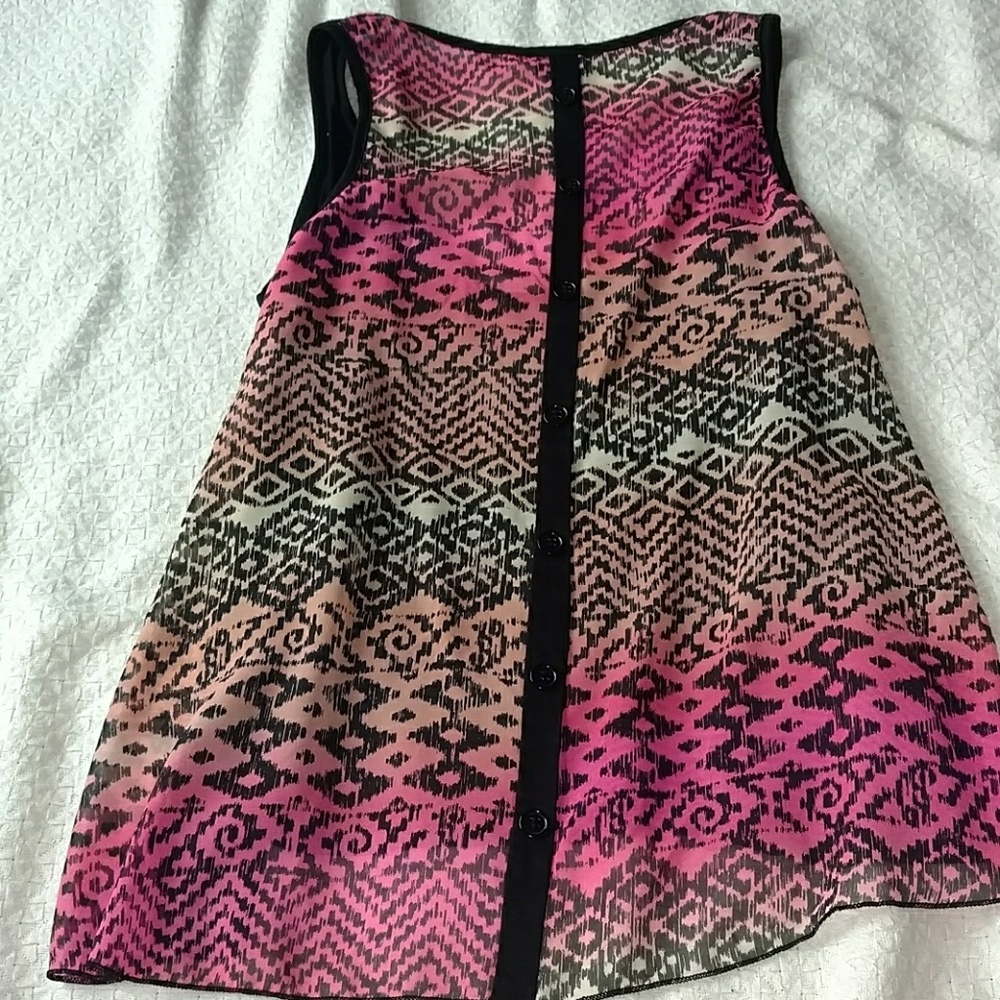 Black with colorful back tank
